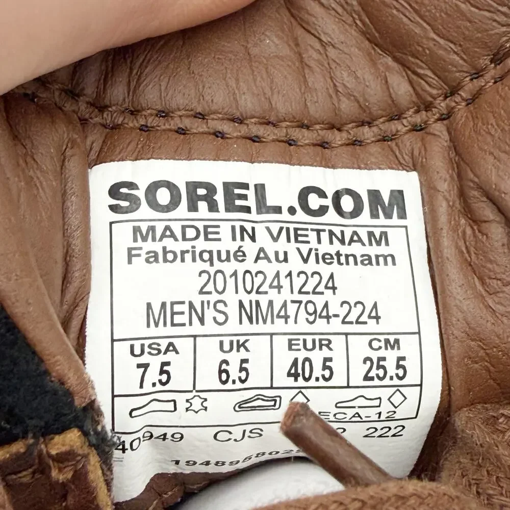 Sorel Mens Madson II Moc Toe Boots US 7.5 EU 40.5 Brown Leather Waterproof NIB